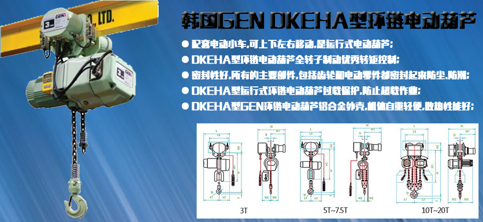 DKEHA型GEN環鏈電動葫蘆圖