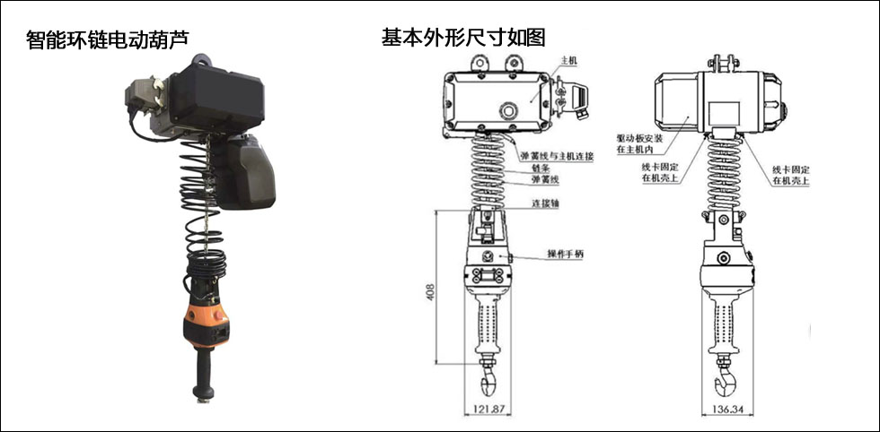智能環鏈電動葫蘆示意圖