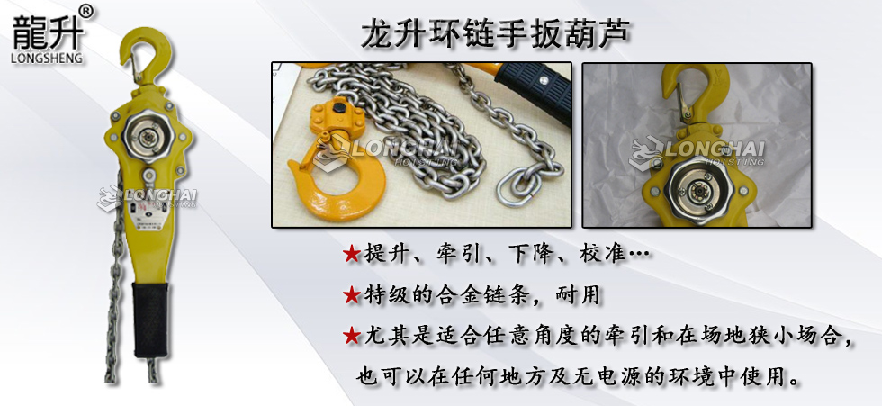 龍升環鏈手扳葫蘆,環鏈手扳葫蘆